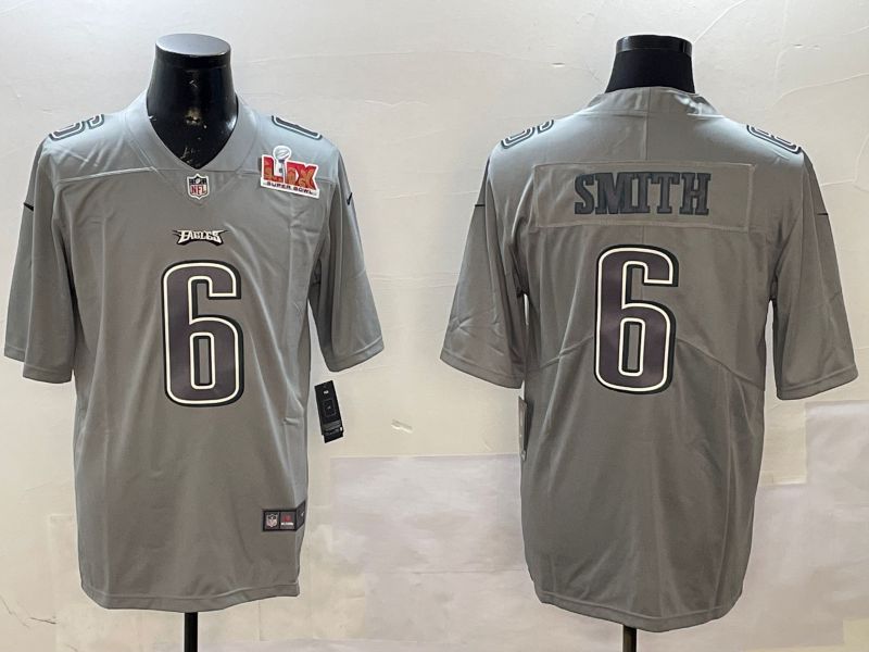 Men Philadelphia Eagles #6 Smith Grey 2025 Nike Vapor Limited NFL Jersey style 2103->philadelphia eagles->NFL Jersey